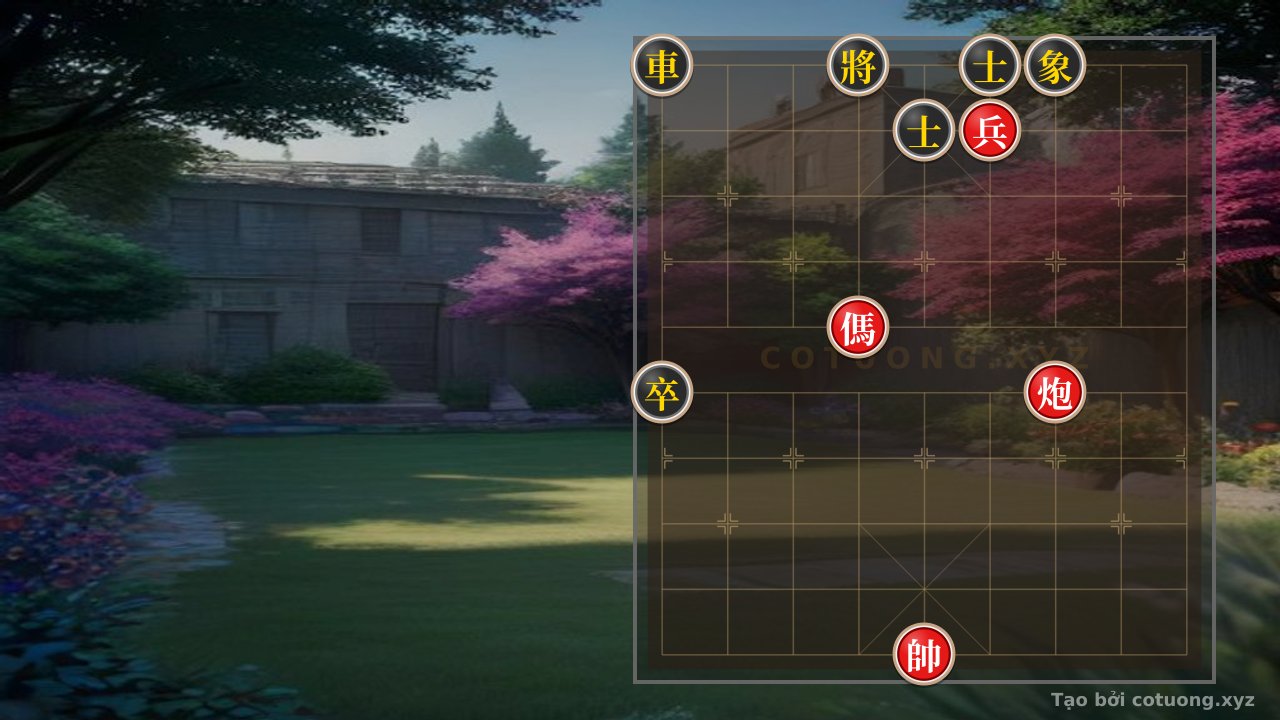 Thế cờ: A Tricky Xiangqi Strategy: Red Counters with Cannon-Horse Double Attack, Defeating Black's Chariot-Advisor Defense — Cờ Tướng Online
