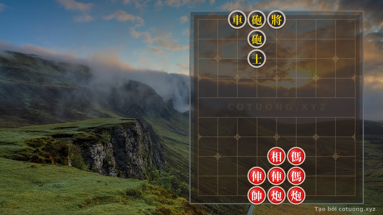 Thế cờ: Xiangqi: Red Horses Interlocking, Black Cannon Retreats - Red's Strategy Requires Control — Cờ Tướng Online