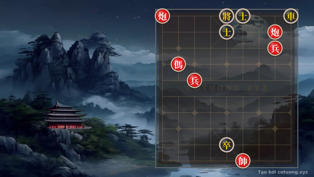 Thế cờ: Defensive Counterattack: Mastering the Art of Neutralizing Black's Deadly Threat in the Black Chariot and Red Cannon Formation — Cờ Tướng Online