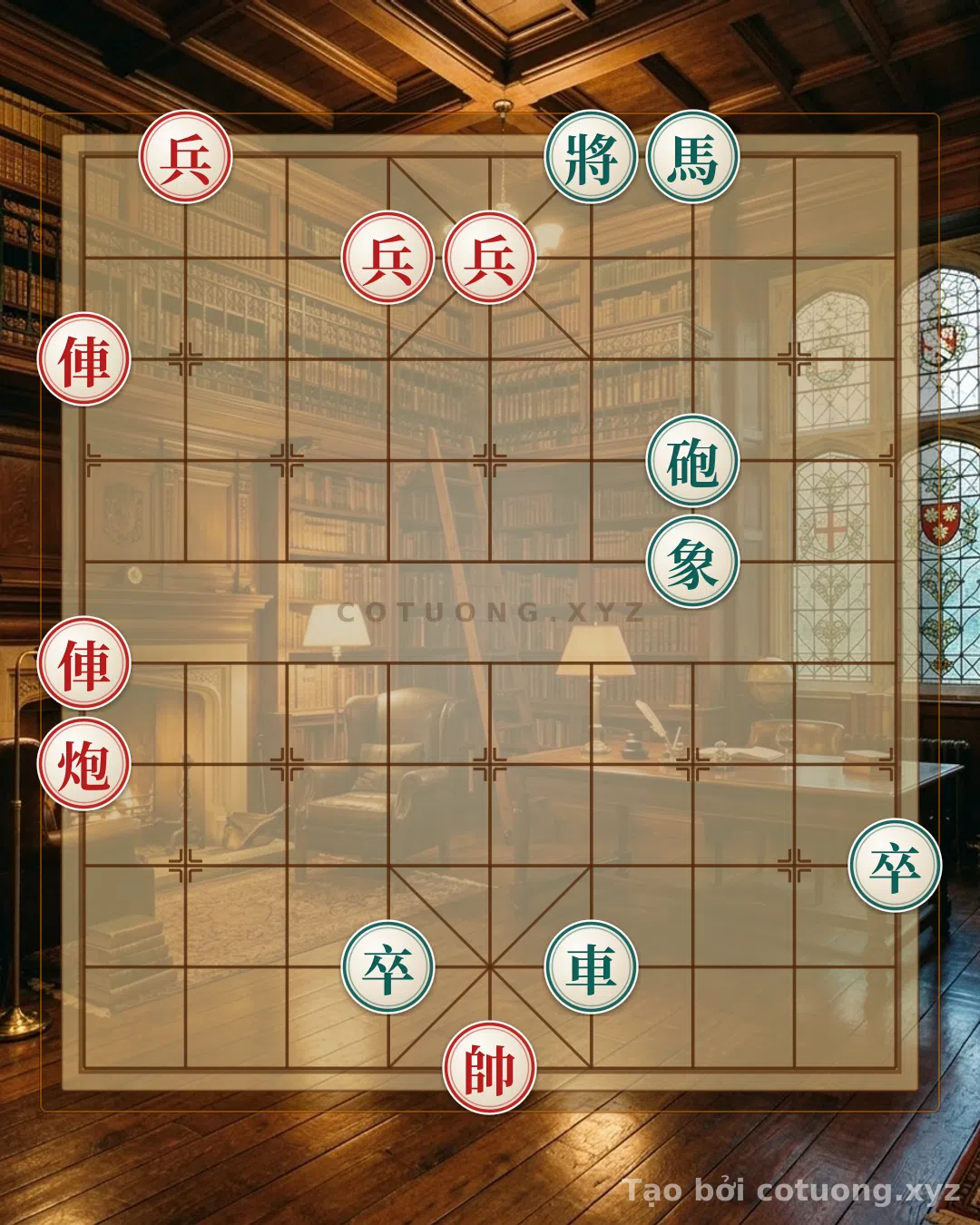 Thế cờ: Cờ Tướng Đỏ Phá Hàng: Xe Đen Lộ 6 Thoái Sang Lộ 5, Pháo Đỏ Lộ 9 Bắn Chốt Đen Lộ 4 — Cờ Tướng Online