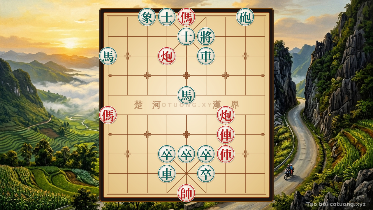 Thế cờ: Xiangqi: 2Rooks 2Cannons 2Horses vs. 2Rooks Cannon 2Horses 4Pawns 2Advisors Elephants - Winning Strategy — Cờ Tướng Online