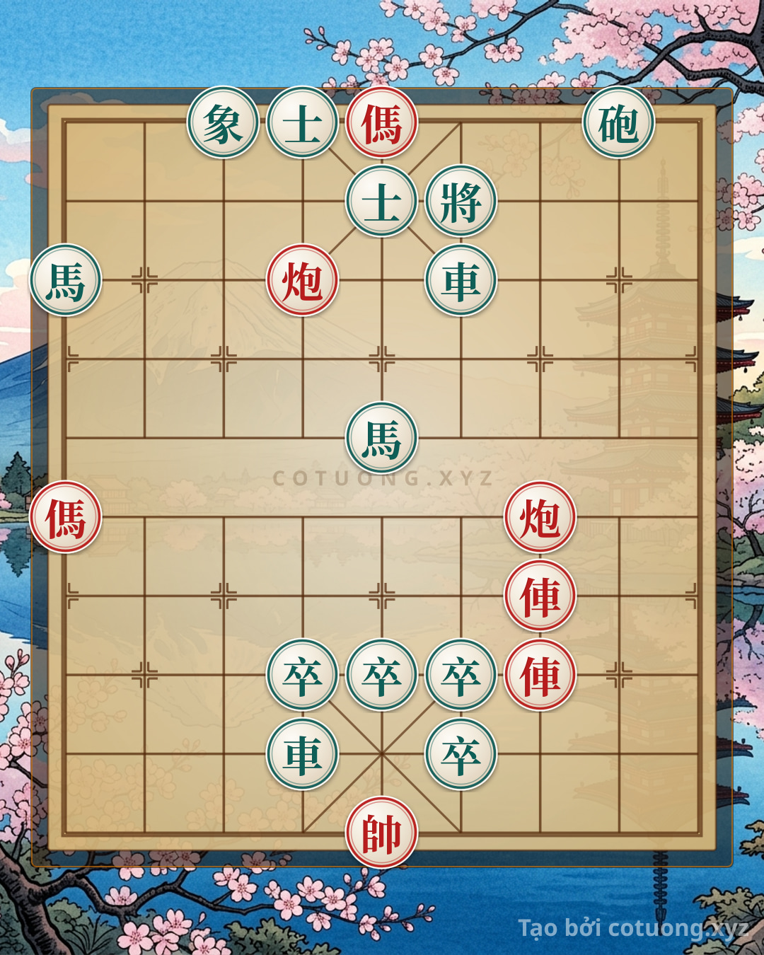 Challenge: Xiangqi: 2Rooks 2Cannons 2Horses vs. 2Rooks Cannon 2Horses 4Pawns 2Advisors Elephants - Winning Strategy - Can you solve it?
