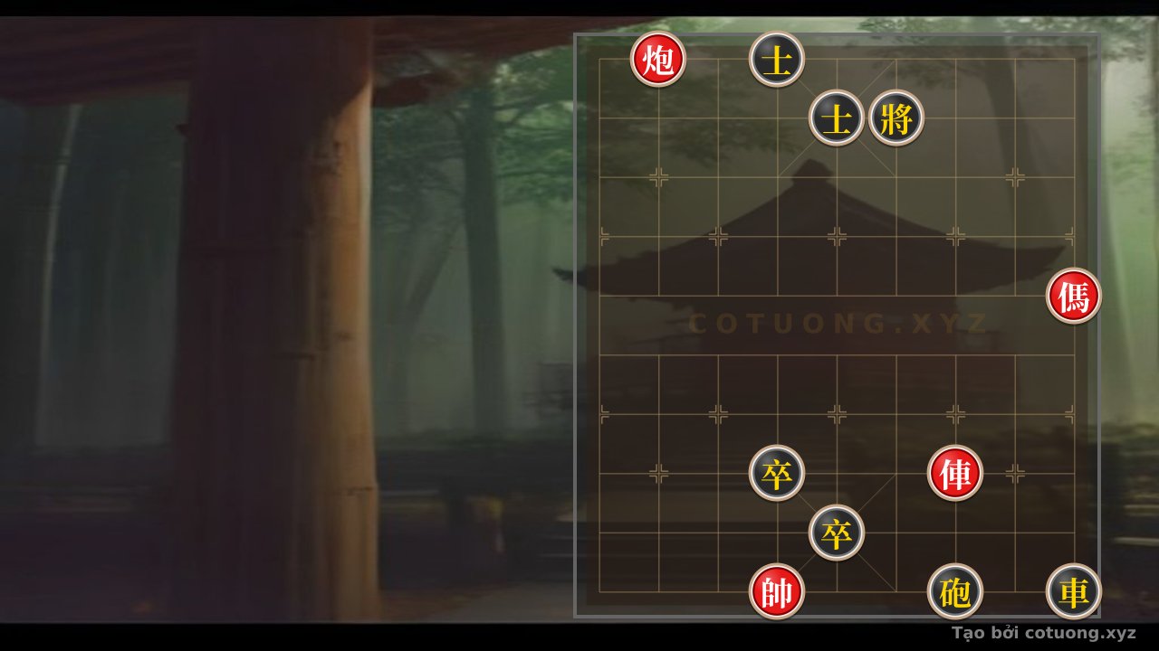 Thế cờ: The Black and Red General's Tense Position: Red Cannon 8 vs Black Advisors' Encirclement - Who Controls the Battle? — Cờ Tướng Online