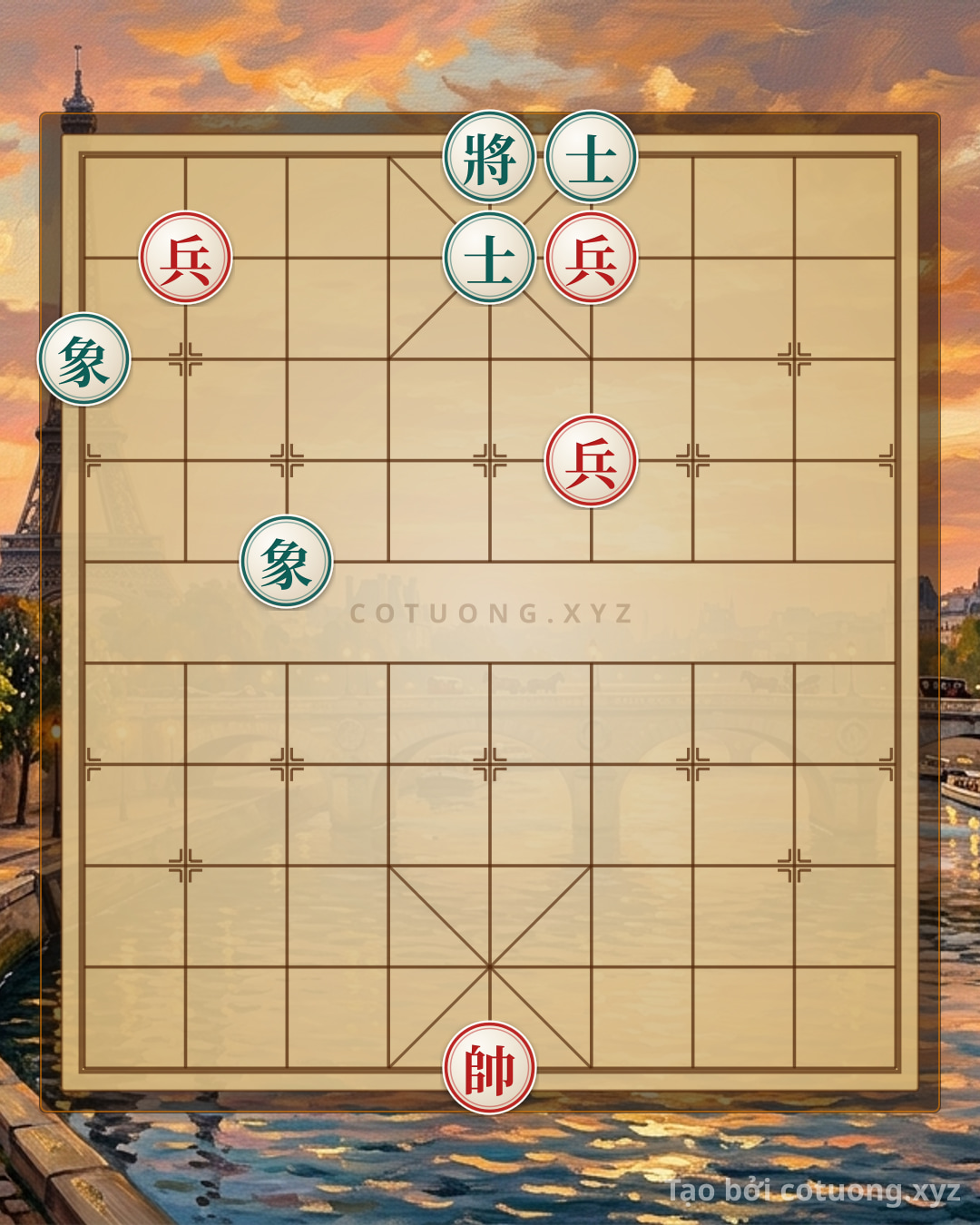 Challenge: Red's Fast Strategy: Red Rook at 4th File, 7th Rank 'Shoots Cannon' Black Advisor at 5th File, 9th Rank - Can you solve it?