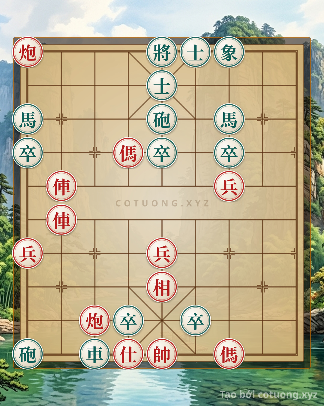 Challenge: Song xa pháo giáp công đoạt tướng - Can you solve it?