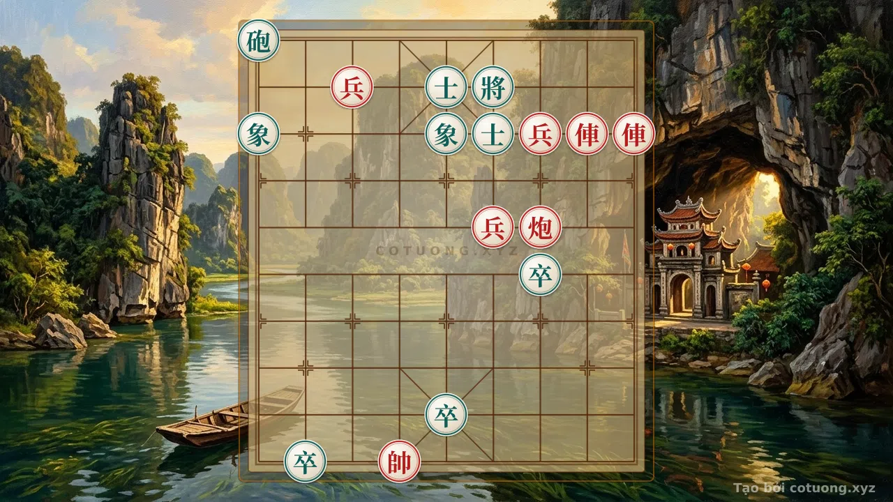 Thế cờ: Black Cannon on File 1 - Defensive Tactics and Counterattack Opportunities for Beginners — Cờ Tướng Online