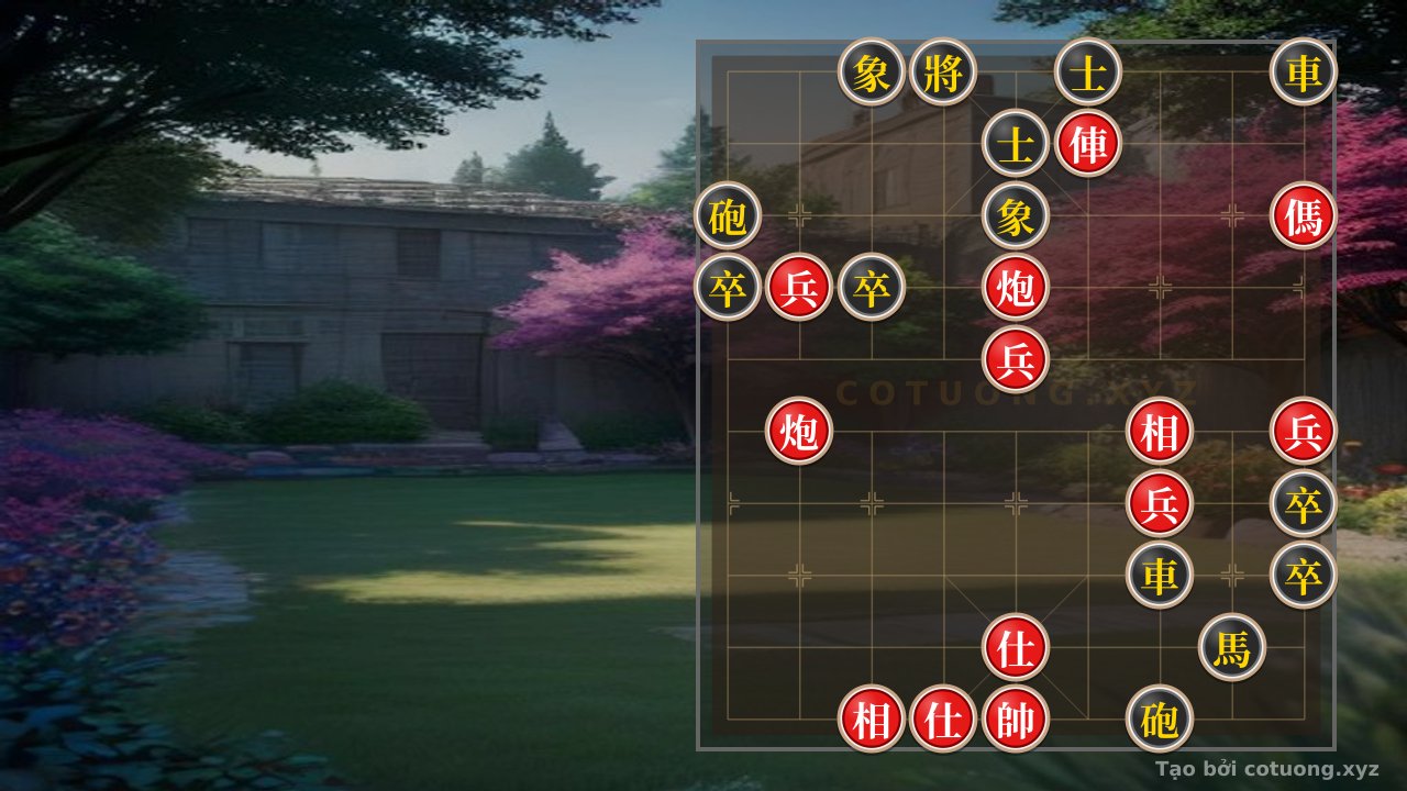 Thế cờ: Xiangqi Board: The Art of Defensive Counterattack in a Perilous Position — Cờ Tướng Online