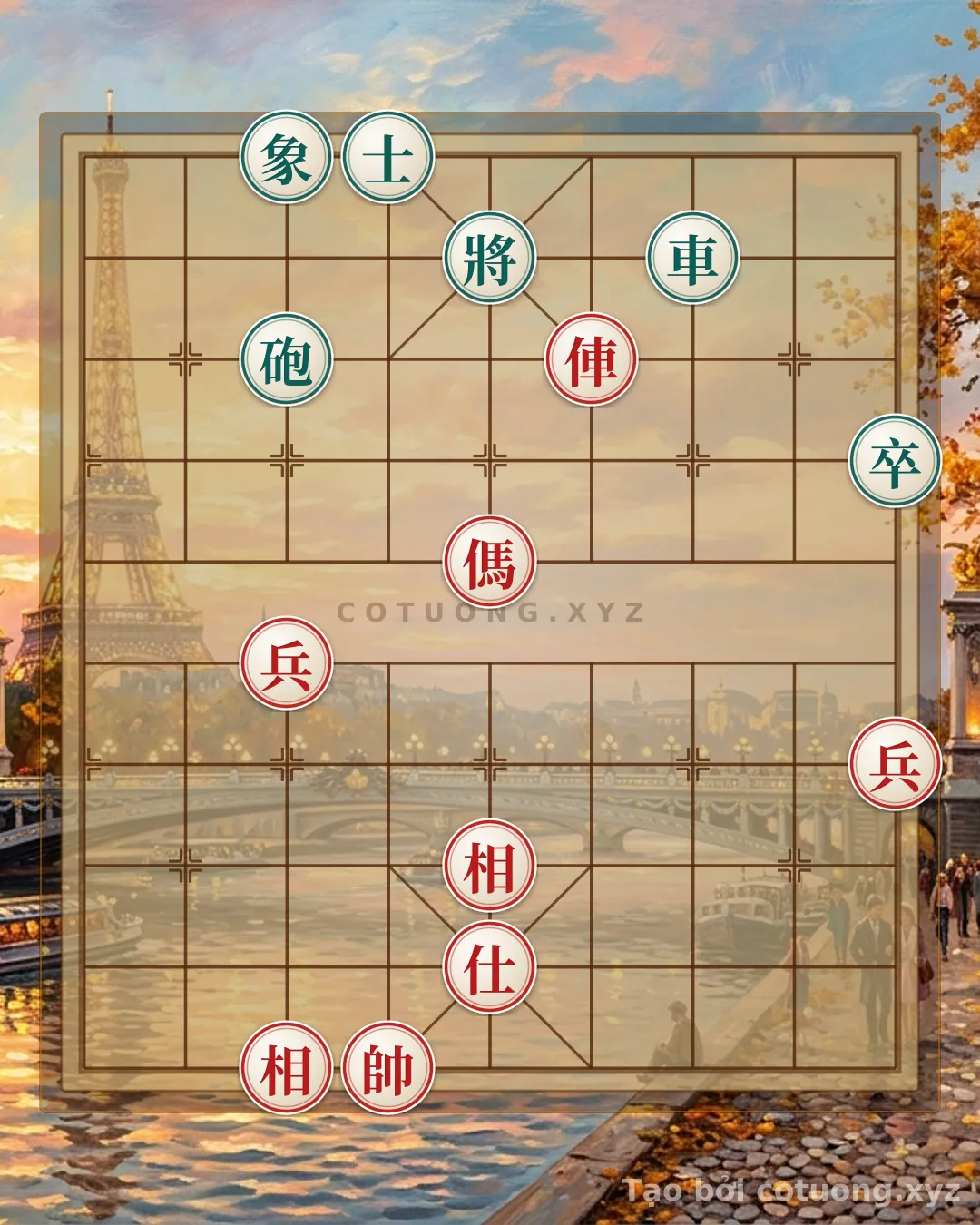 Thử Thách: Cờ Tàn Nghệ Thuật: Xe Mã 2 Chốt Sĩ 2 Tượng Quyết Chiến Xe Pháo Chốt Sĩ Tượng - Cực Kỳ Sâu Sắc - Bạn có thể giải được?