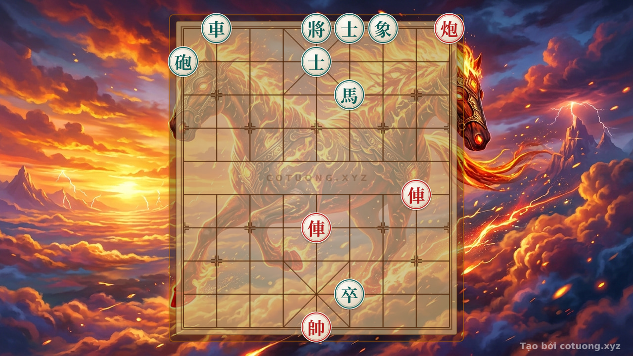 Thế cờ: The 'Red and Black' Position - Black's Defensive Strategy in the Historic Battle — Cờ Tướng Online