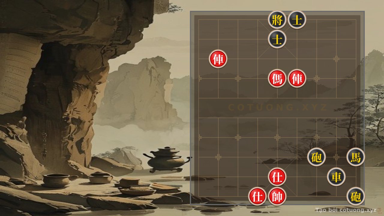 Thế cờ: Xiangqi: Tactical Breakthrough When the Red Rook Charges Straight at the Empty Cannon — Cờ Tướng Online