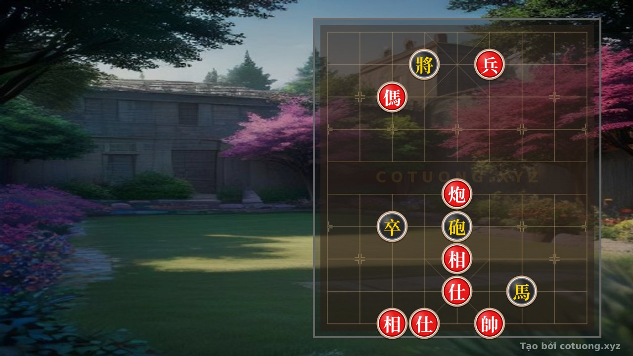 Thế cờ: Xiangqi Position Analysis: Black General on File 4, Rank 9, Red Pawn on File 4, Rank 9 — Cờ Tướng Online