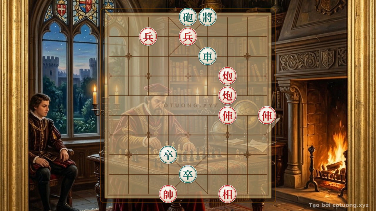 Thế cờ: Xiangqi: The Strategy of Breaking the Black General with the Red Chariot's Straight Attack on File 6 — Cờ Tướng Online