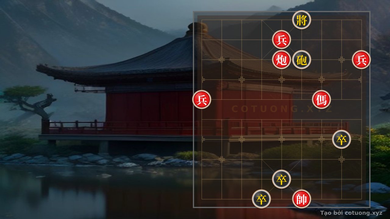 Thế cờ: Xiangqi: Strategy 'Red Cannon Exposed on File 5' - Patience Under Pressure — Cờ Tướng Online
