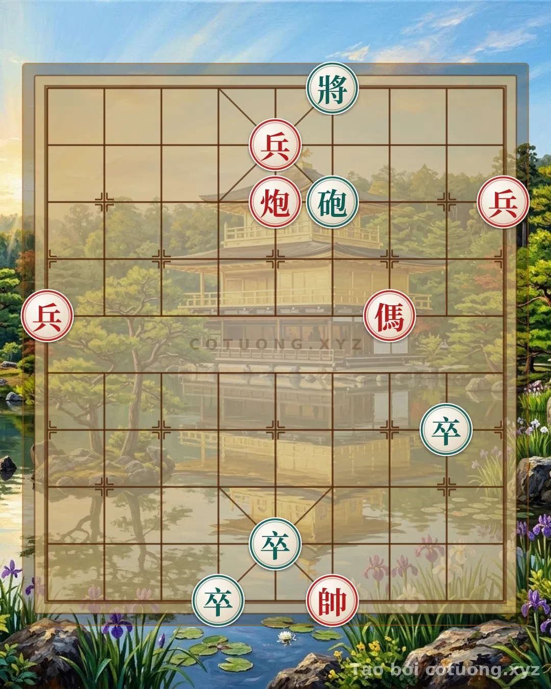 Thế cờ: Xiangqi: Strategy 'Red Cannon Exposed on File 5' - Patience Under Pressure — Cờ Tướng Online
