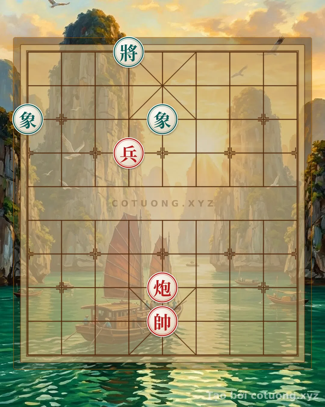 Challenge: Phoenix at the Front: Where is the 'Red Pawn on File 7' trap being set? What must Red do to avoid being knocked down by 'Black General on File 5' right from the start? - Can you solve it?