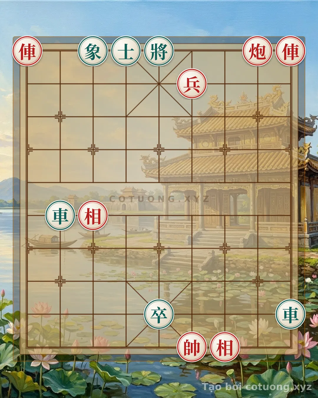 Thế cờ: Xiangqi Trap: Black's Defensive Collapse, Red's Shocking Victory — Cờ Tướng Online