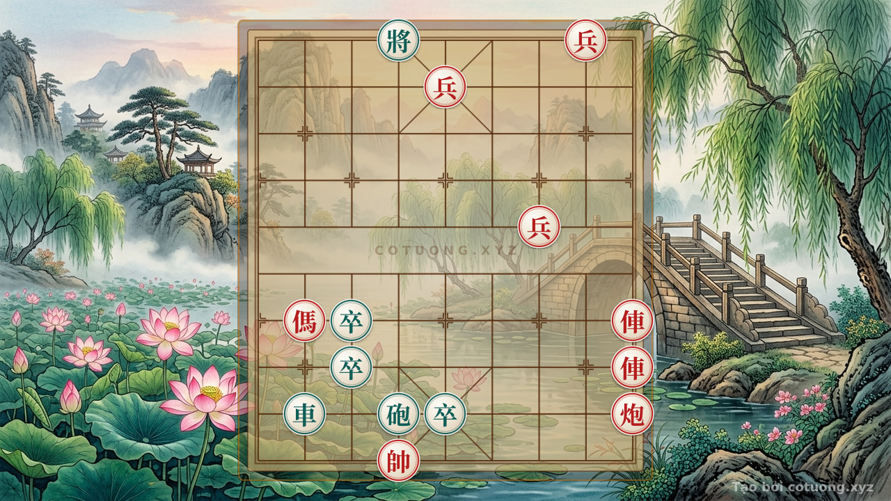 Thế cờ: Xiangqi: Red's Strategic Checkmate in 5 Moves - Hidden Master's Brilliant Opening — Cờ Tướng Online