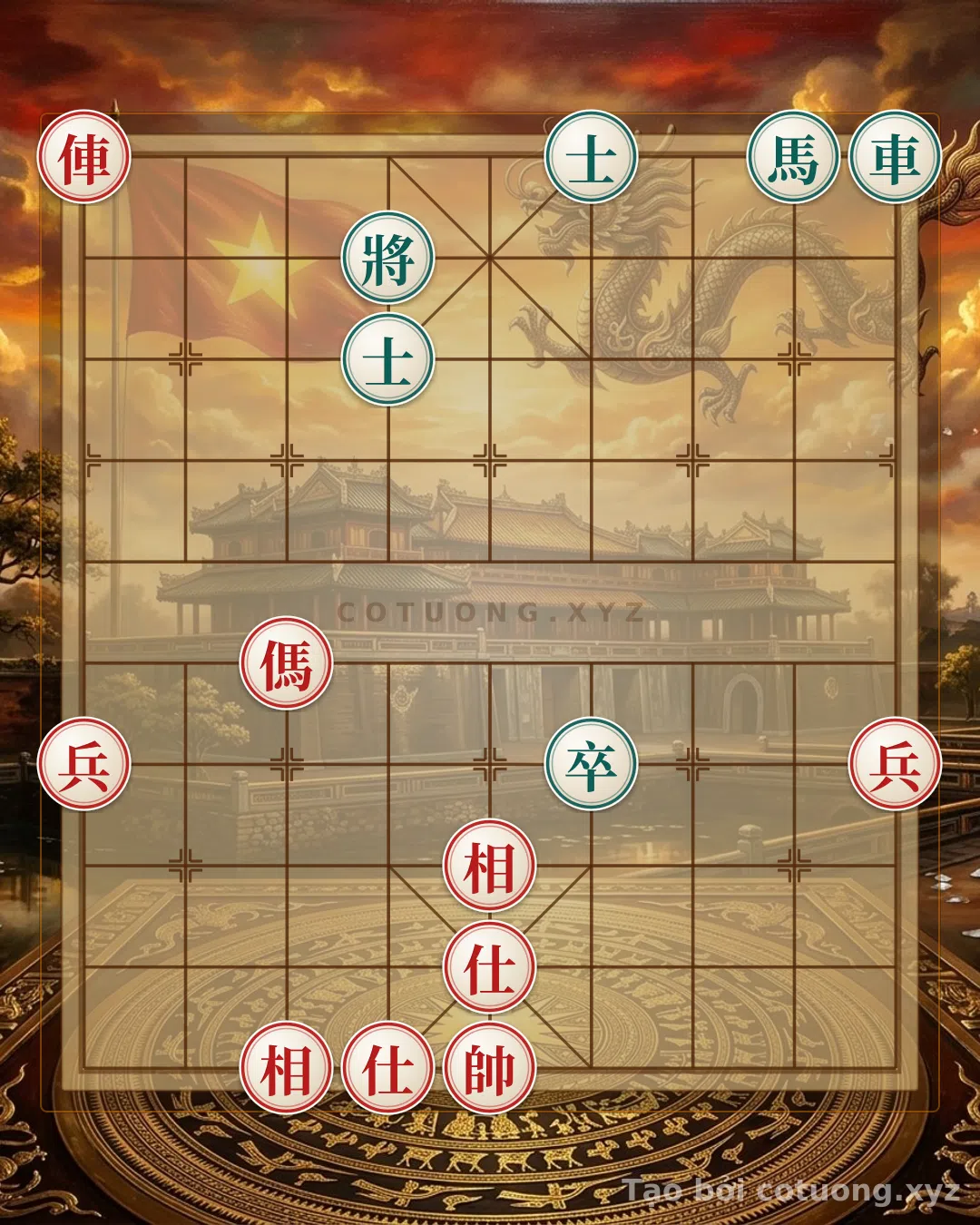 Thế cờ: The Secret to Defeating the Black General in 3 Moves: The Double Rook-Horse Trap with Immediate Reversal — Cờ Tướng Online