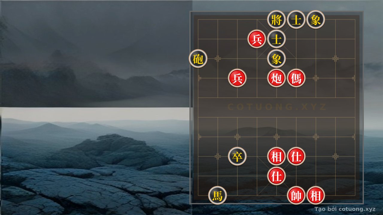 Thế cờ: Red's Deadly Trap in the 'Black Cannon Exposes 5 on Rank 8' Position - A Warning for Players — Cờ Tướng Online