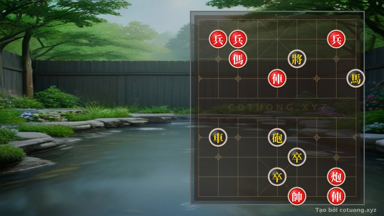 Thế cờ: Red Pawn Decisive Battle, Red Chariot and Cannon in Tandem: Strategy to Capture the Black General in a Perilous Position — Cờ Tướng Online