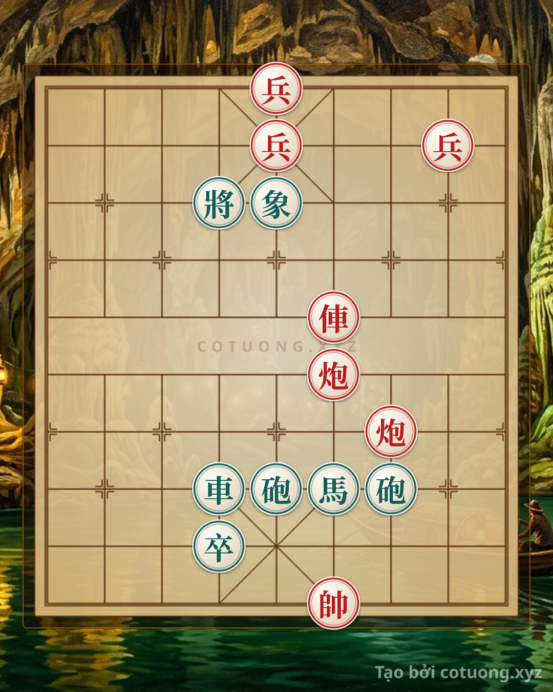 Challenge: Xiangqi: Red's Strategic Capture of Black in 'Empty Cannon' Formation - Xiangqi Setup - Can you solve it?