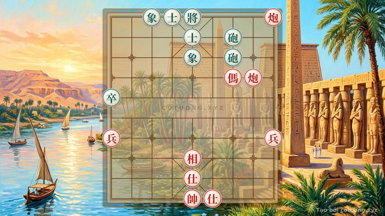 Thế cờ: Xiangqi Online: The Deadly Trap in the Black Defense - Beware of the Red Cannon on File 1! — Cờ Tướng Online