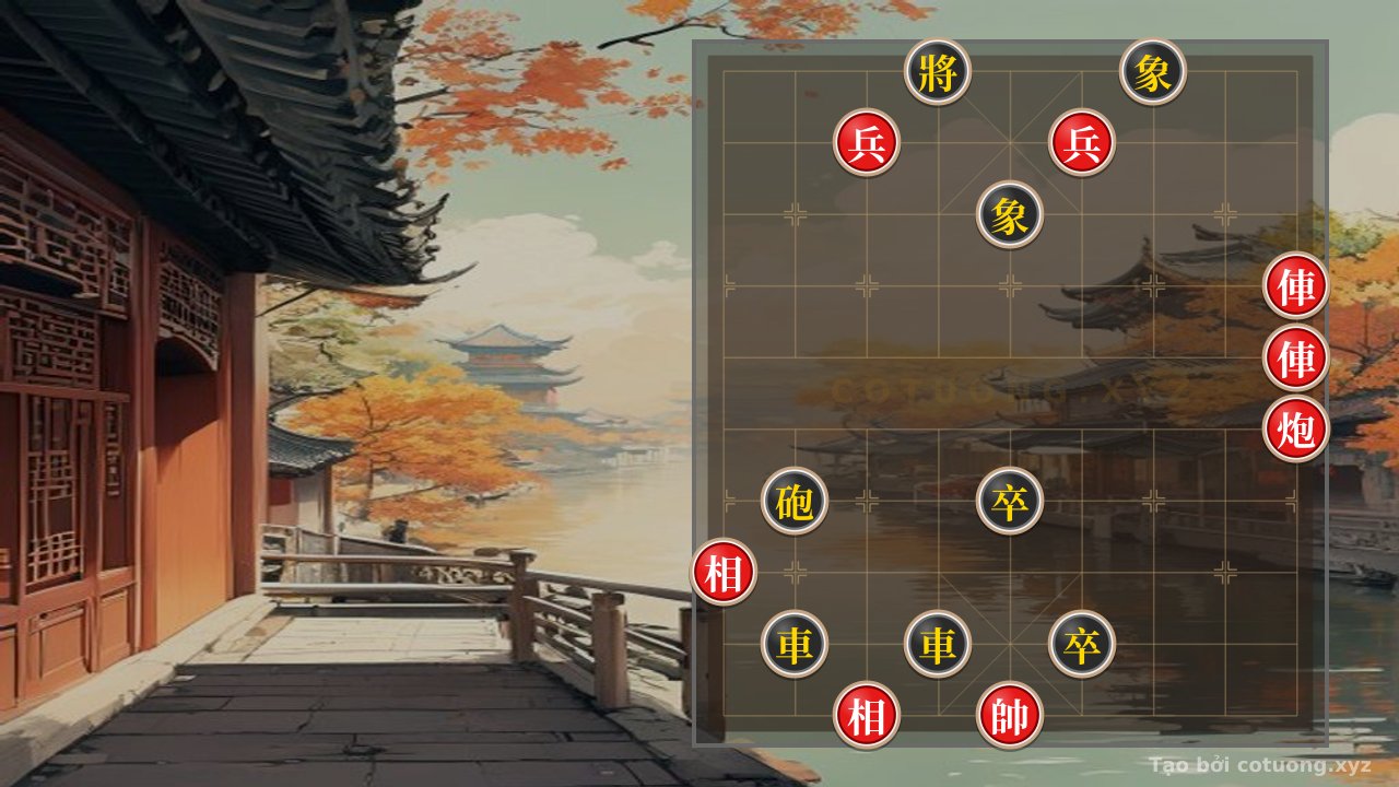 Thế cờ: Victory Like the Battle of Xichibi: A Classic Xiangqi Formation with Red's Double Rooks Breaking the Black Camp — Cờ Tướng Online