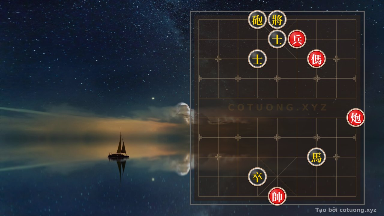 Thế cờ: Red Cannon Exposed on the 4th Rank, 10th File: A Deadly Trap for the Black General in Xiangqi — Cờ Tướng Online