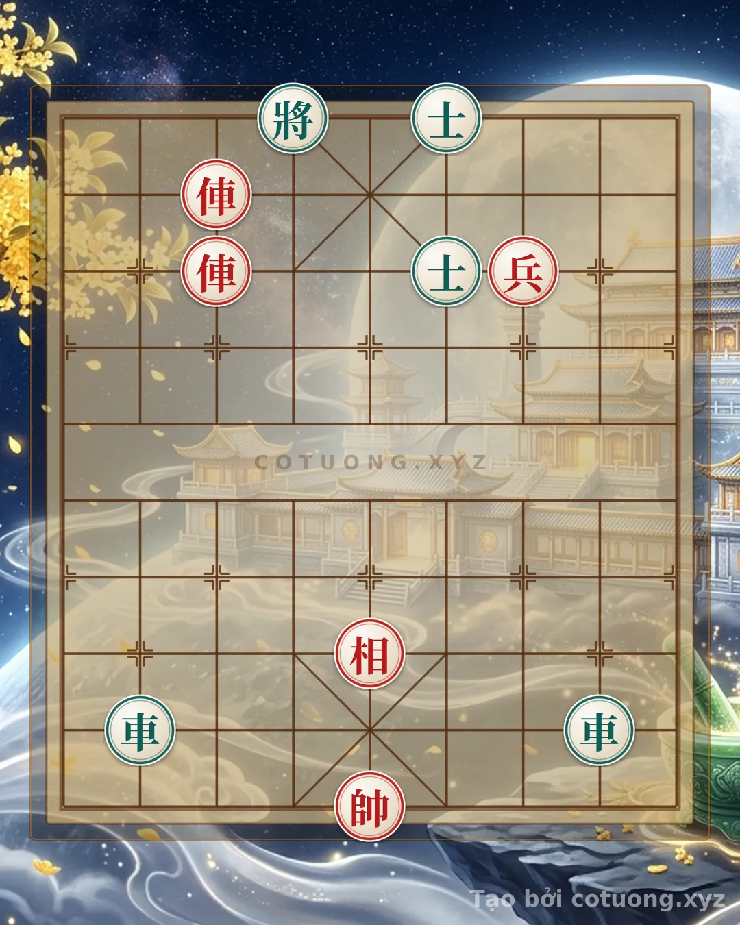 Challenge: Red General: Mastering the 5th File with 2 Rooks and Elephants - Advanced Tactics - Can you solve it?