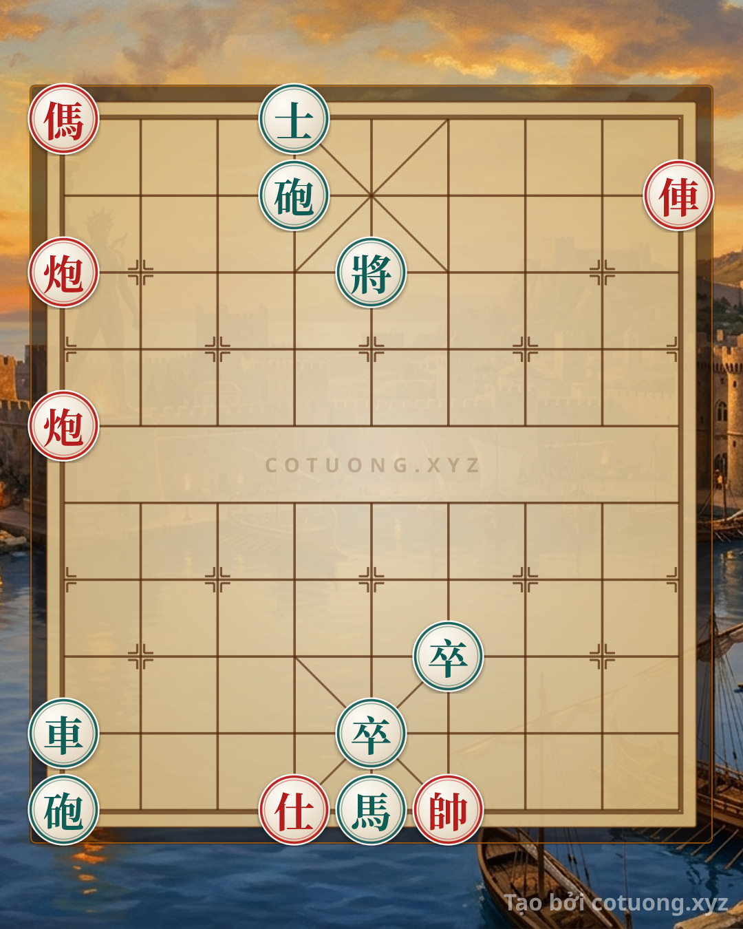 Challenge: Red Horse on File 9 Rank 10: Brilliant Tactics to Checkmate the Black General - Can you solve it?