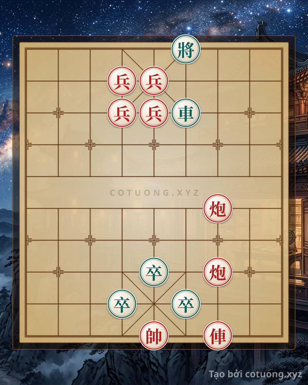 Challenge: The Secret to Defeating the Difficult Xiangqi Formation: 2 Cannons, 1 Chariot, and 4 Pawns vs. 1 Chariot and 3 Pawns - Master-Level Strategy - Can you solve it?
