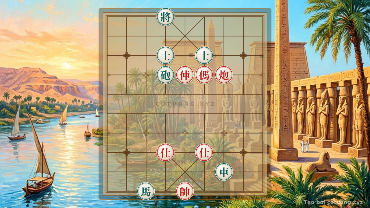 Thế cờ: The Secret of the 'Double Horse Attack' in Xiangqi - The Red Army's Decisive Tactics — Cờ Tướng Online