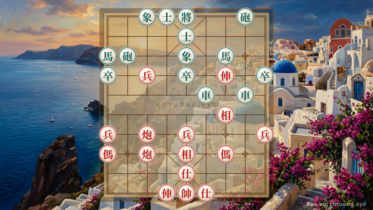 Thế cờ: Classic Checkmate Tactics: Endgame with 2 Rooks, 2 Cannons, and 2 Horses to Defeat the Opponent in 6 Moves — Cờ Tướng Online