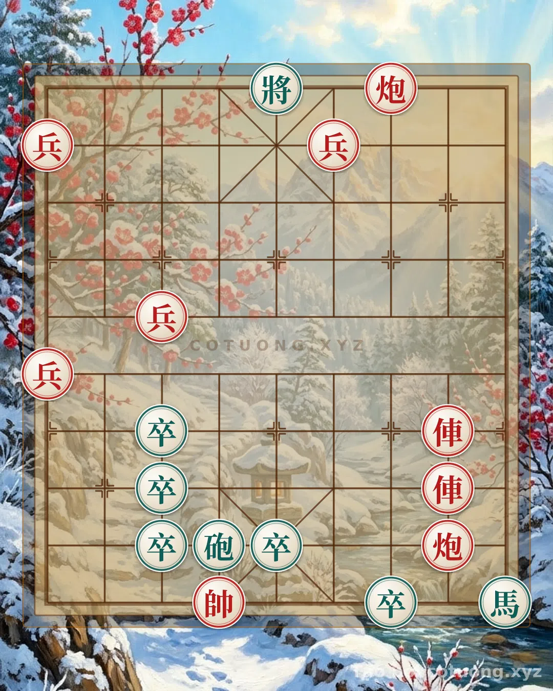 Thế cờ: Hidden Xiangqi: When Two Red Chariots Dance Among the Black Pawns - The Tricky Tactics of Cunning and Patience — Cờ Tướng Online
