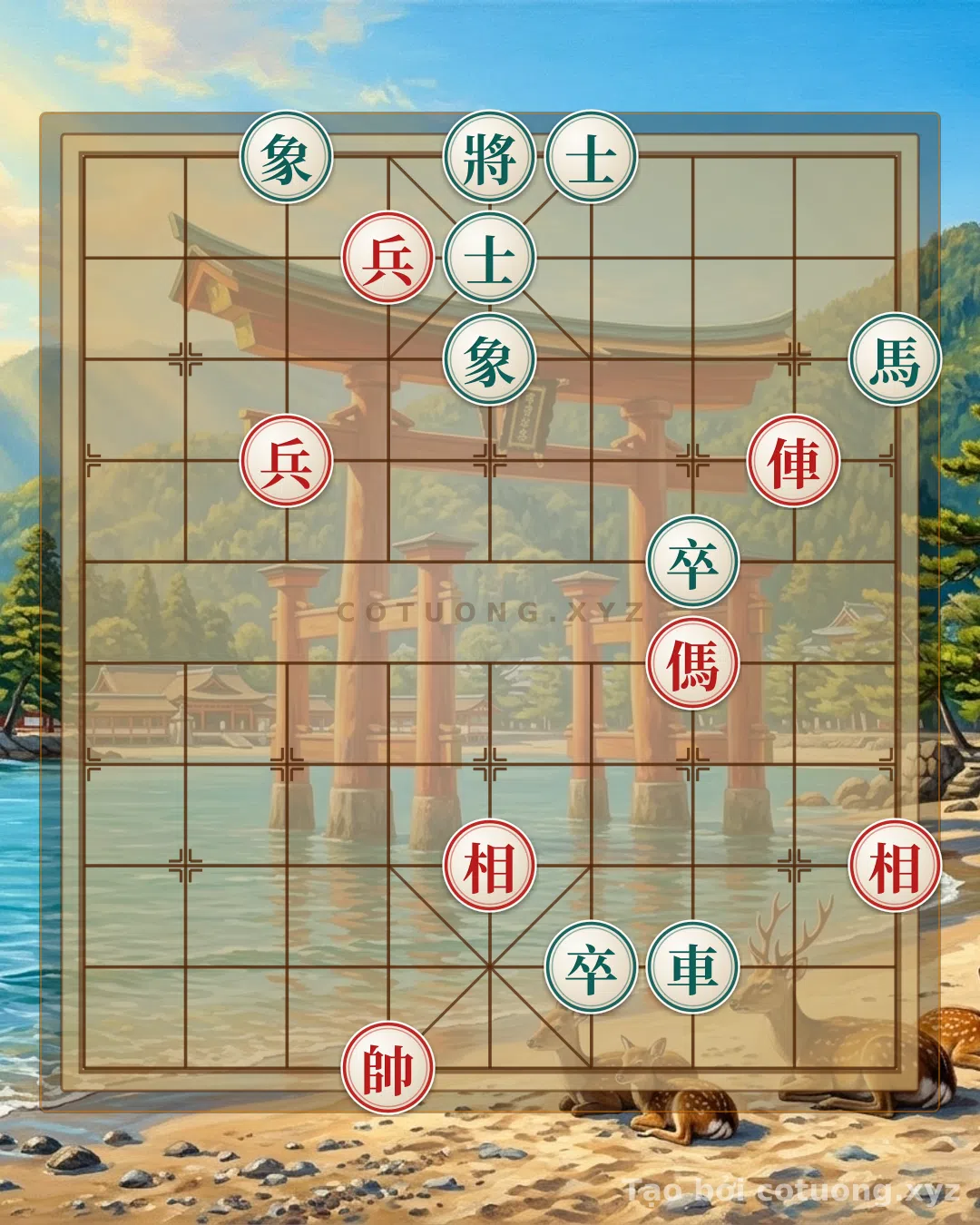 Challenge: How to Defeat the 'Double Horse Interlocking' Formation with Red Rook on File 2, Rank 7 - Can you solve it?