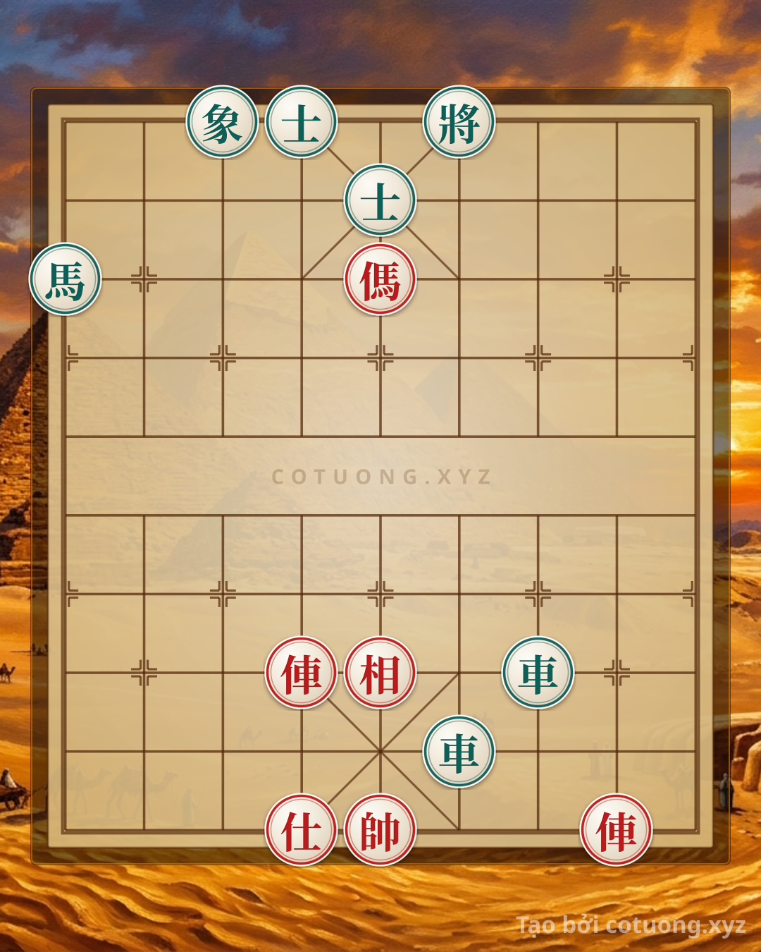 Challenge: Hán Sở Tranh Hùng: Chiến thuật phản công từ thế trận 'Xe Đỏ' lộ 2 hàng 1 - Can you solve it?