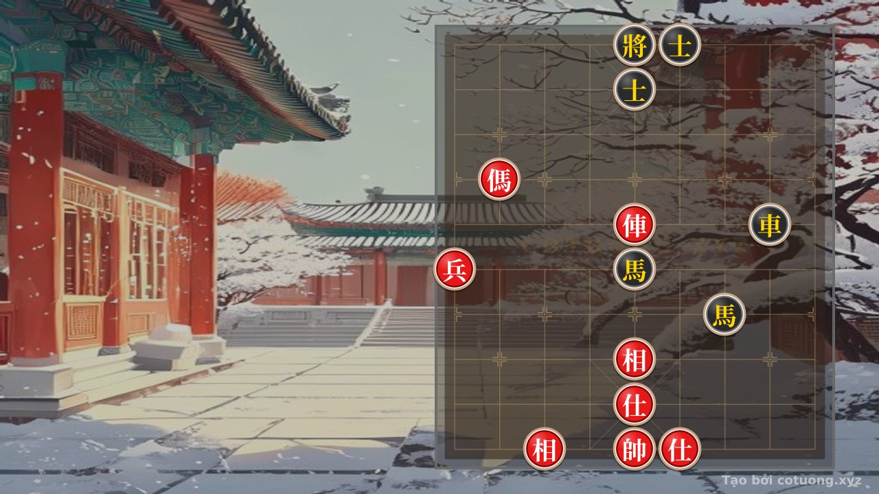 Thế cờ: Xiangqi: The Double Horse Legged Formation - The Psychological Red Turn — Cờ Tướng Online