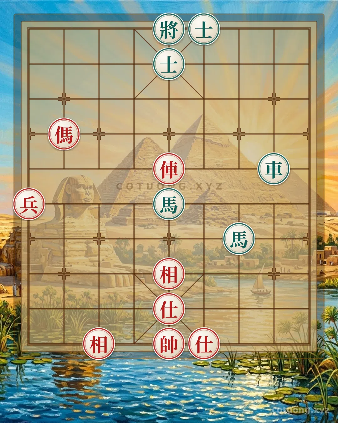 Thử Thách: Cờ Tướng: Chiến Thuật Song Mã Giao Chân - Bước Ngoặt Tâm Lý Đỏ - Bạn có thể giải được?