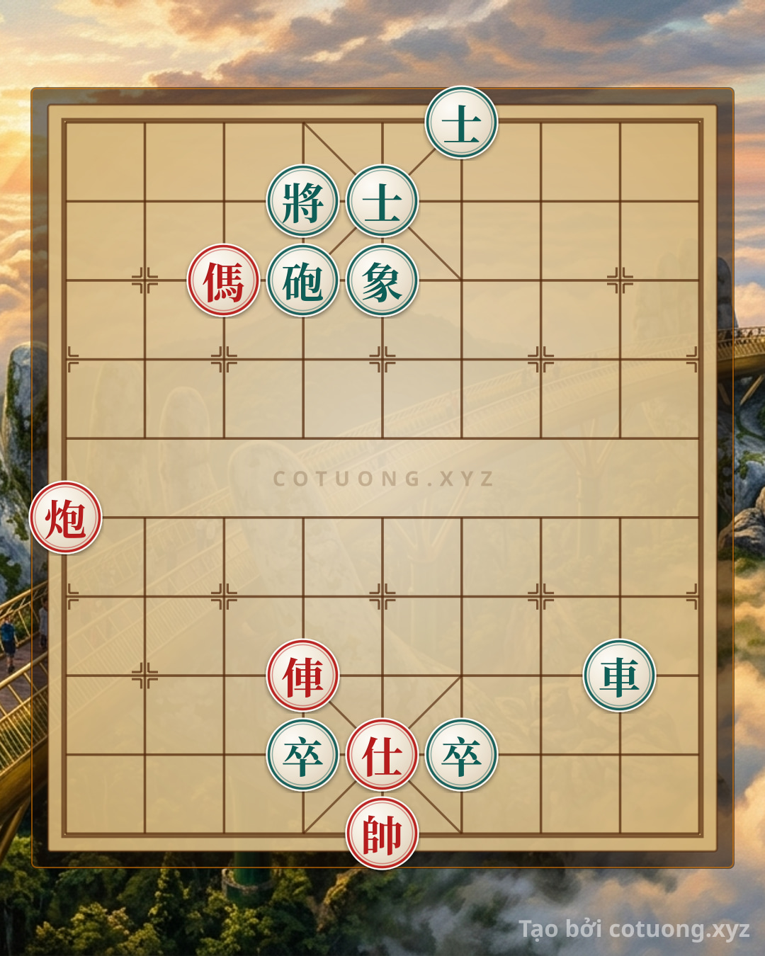 Challenge: Xiangqi Master's Secret: Red's Chariot Cannon Horse vs. Black's Double Chariot Double Advisors - The Move That Made History - Can you solve it?