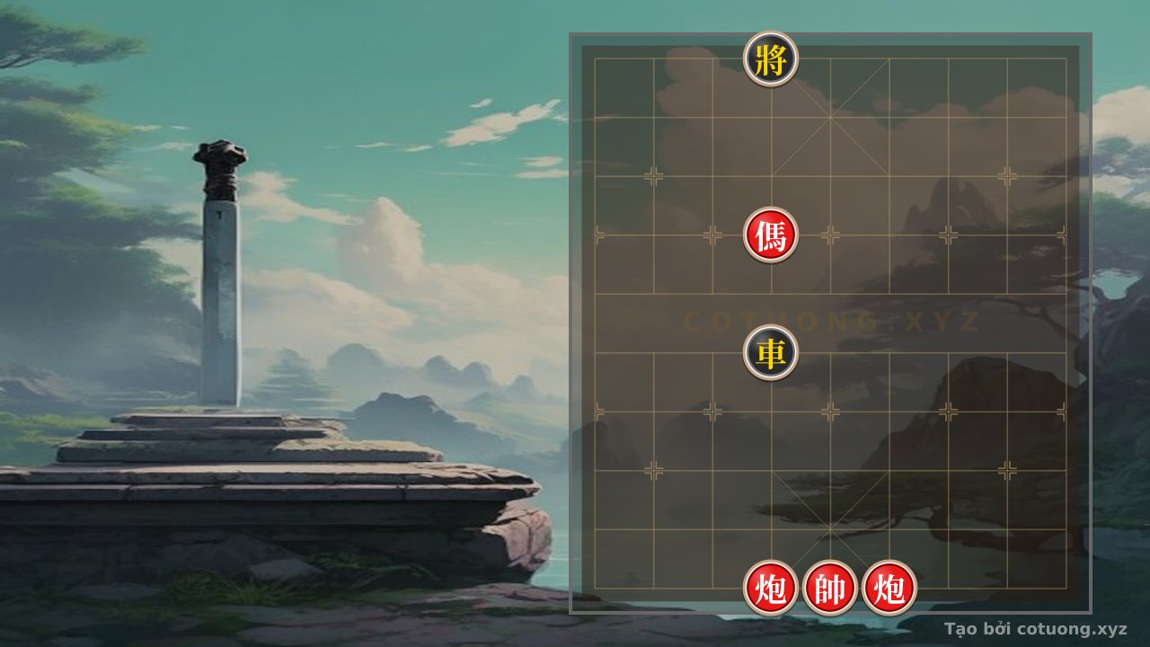 Thế cờ: Xiangqi: Trapping the Black General with Chariot and Cannon - Sudden Strike Tactics — Cờ Tướng Online