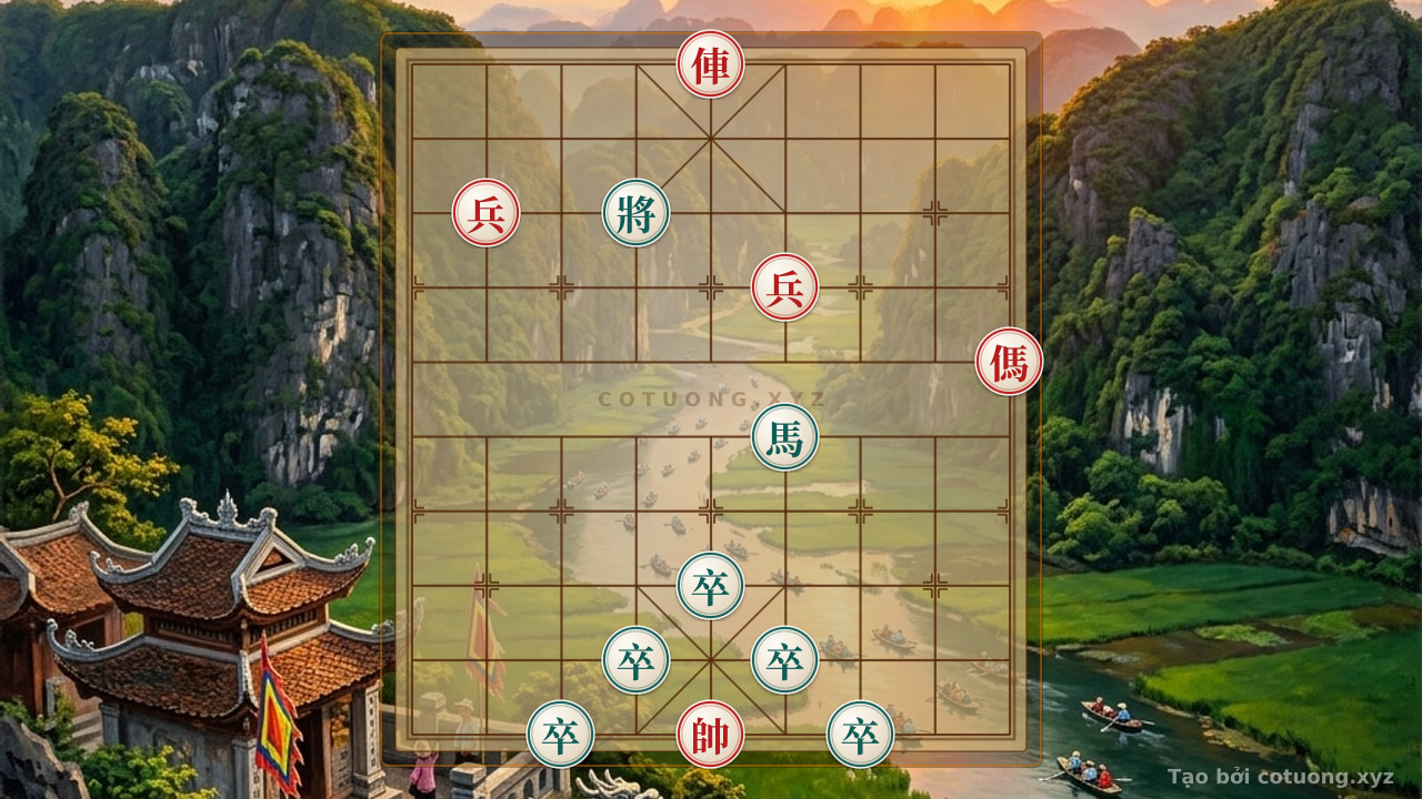 Thế cờ: The Classic Rook-Horse vs. Two Pawns vs. Five Pawns: The Decisive Move in the Heart of the Chessboard — Cờ Tướng Online