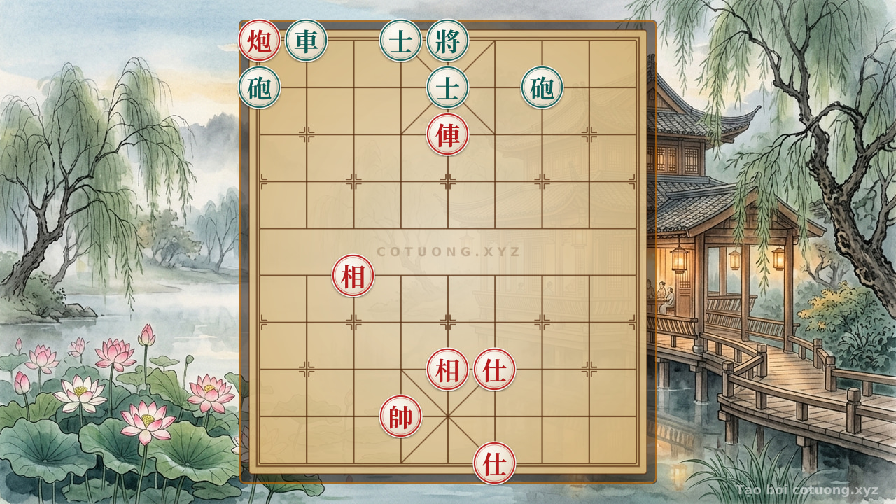 Thế cờ: Xiangqi (Chinese Chess) Counterattack Secrets: Red Rook-Cannon vs. Black Double Cannon - When Defense Becomes the Art of Reversing the Board — Cờ Tướng Online