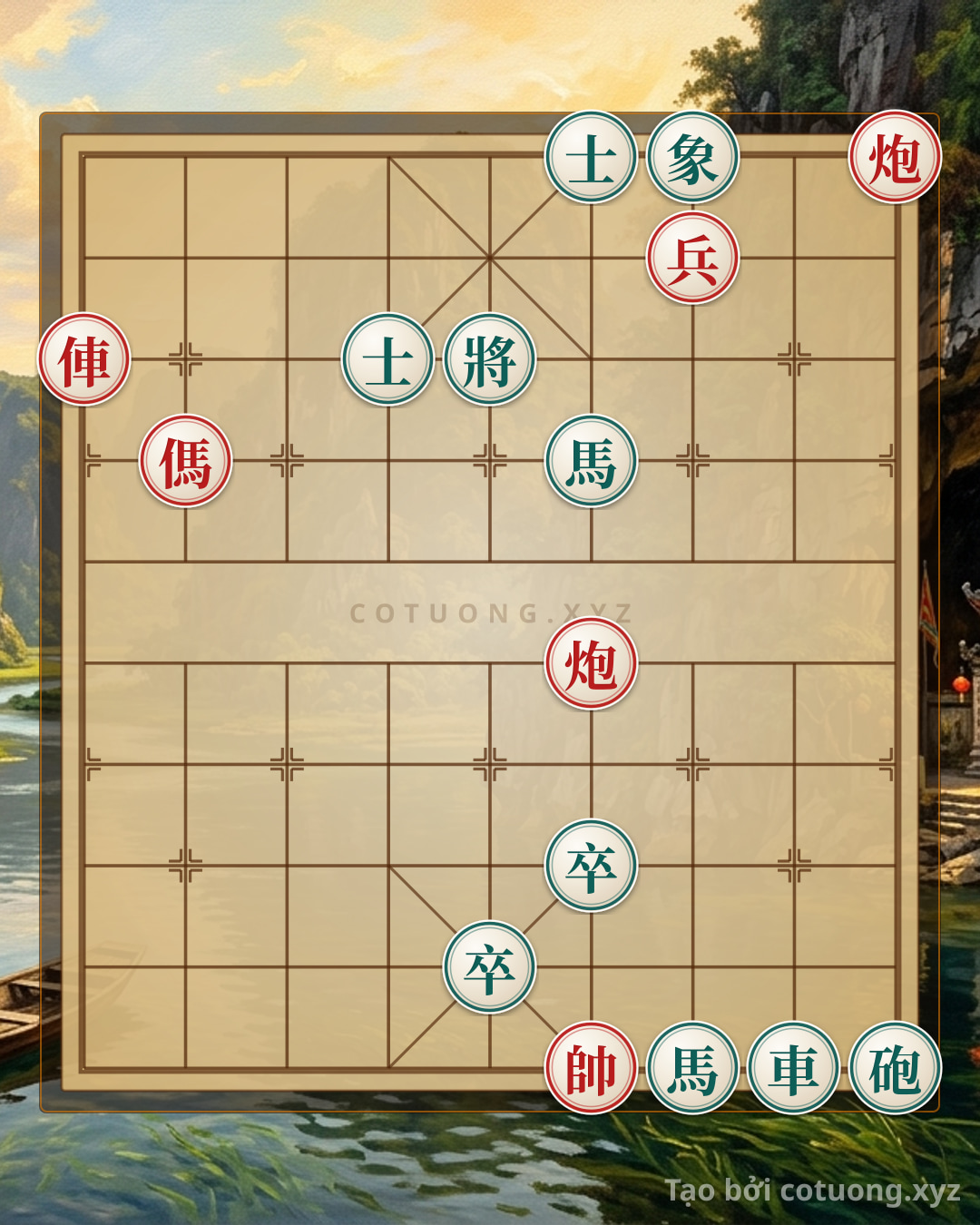 Challenge: Xiangqi 'Red Cannon Empty' Formation - Dominating Tactics with Two Cannons - Can you solve it?
