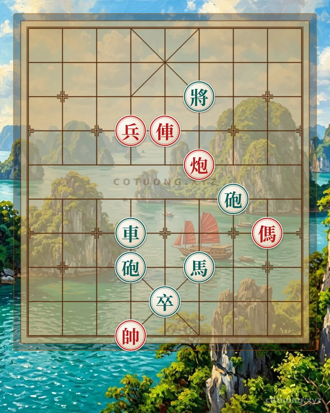 Thế cờ: Xiangqi Tactics: Evaluating Double Horse Legs - Xiangqi vs. AI [Master] — Cờ Tướng Online
