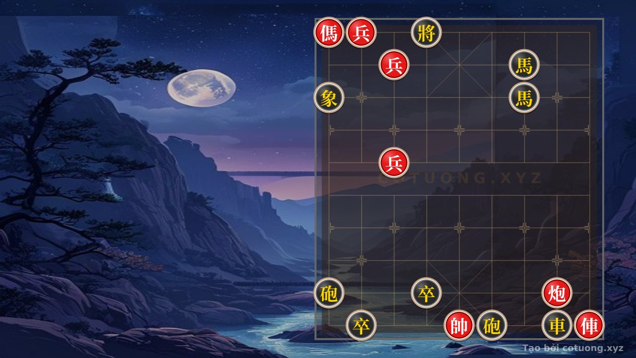 Thế cờ: Red General: Defensive Counterattack Tactics in the Double Horse Face-to-Face Formation — Cờ Tướng Online
