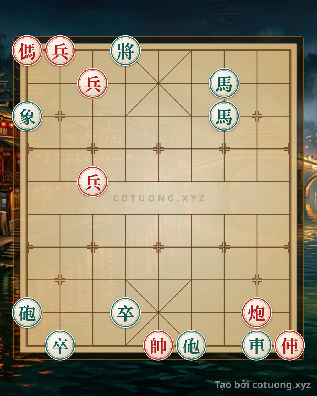 Challenge: Red General: Defensive Counterattack Tactics in the Double Horse Face-to-Face Formation - Can you solve it?