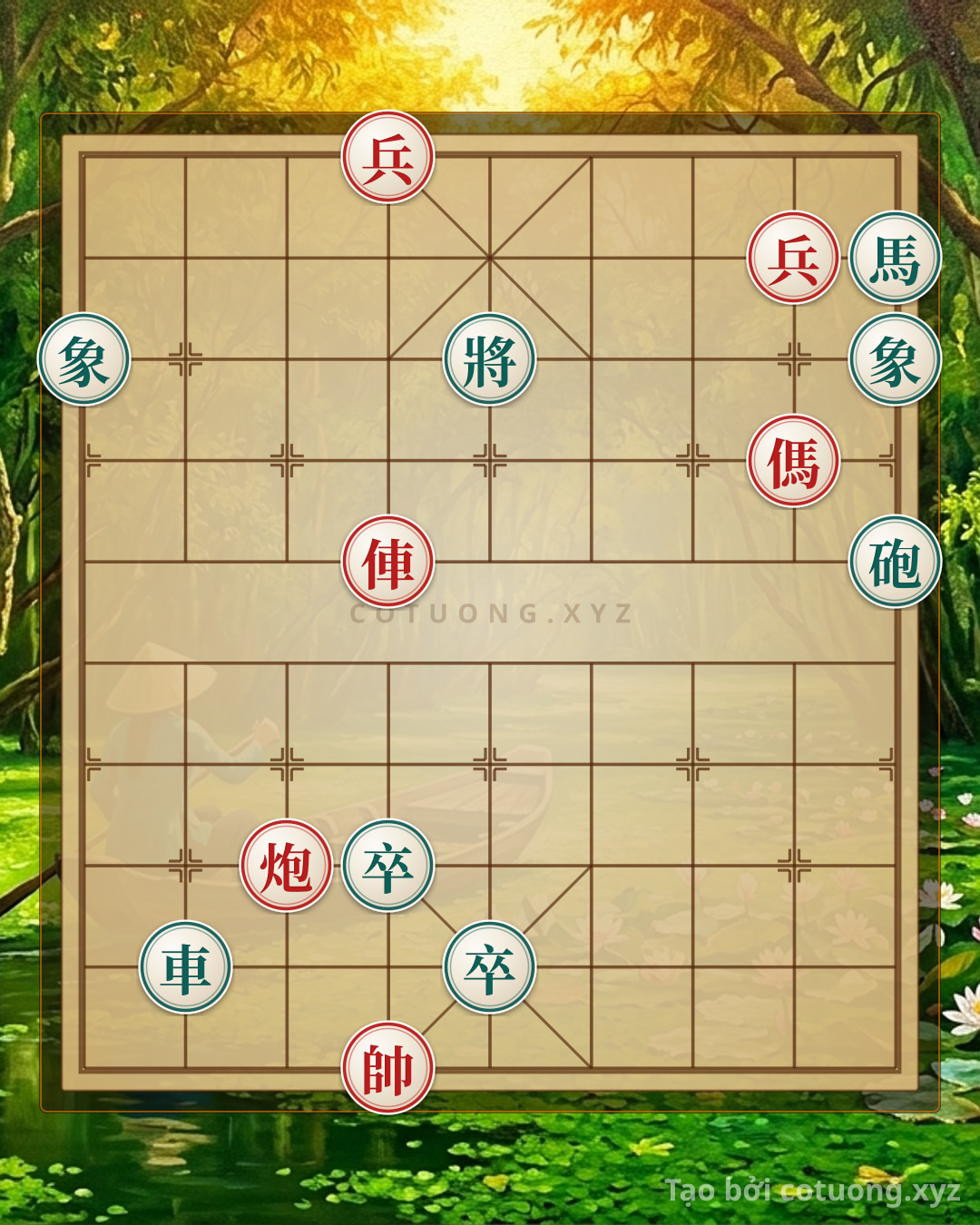 Challenge: Tam tài xa pháo mã tuyệt sát - Can you solve it?