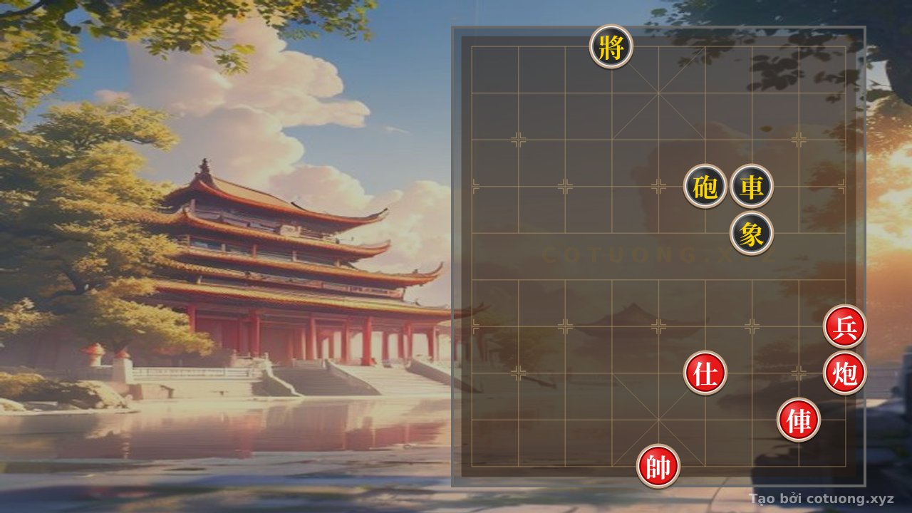 Thế cờ: Classic Xiangqi Trick: Red's Chariot and Cannon Defeat Black's Elephant in a Bloody Endgame! — Cờ Tướng Online