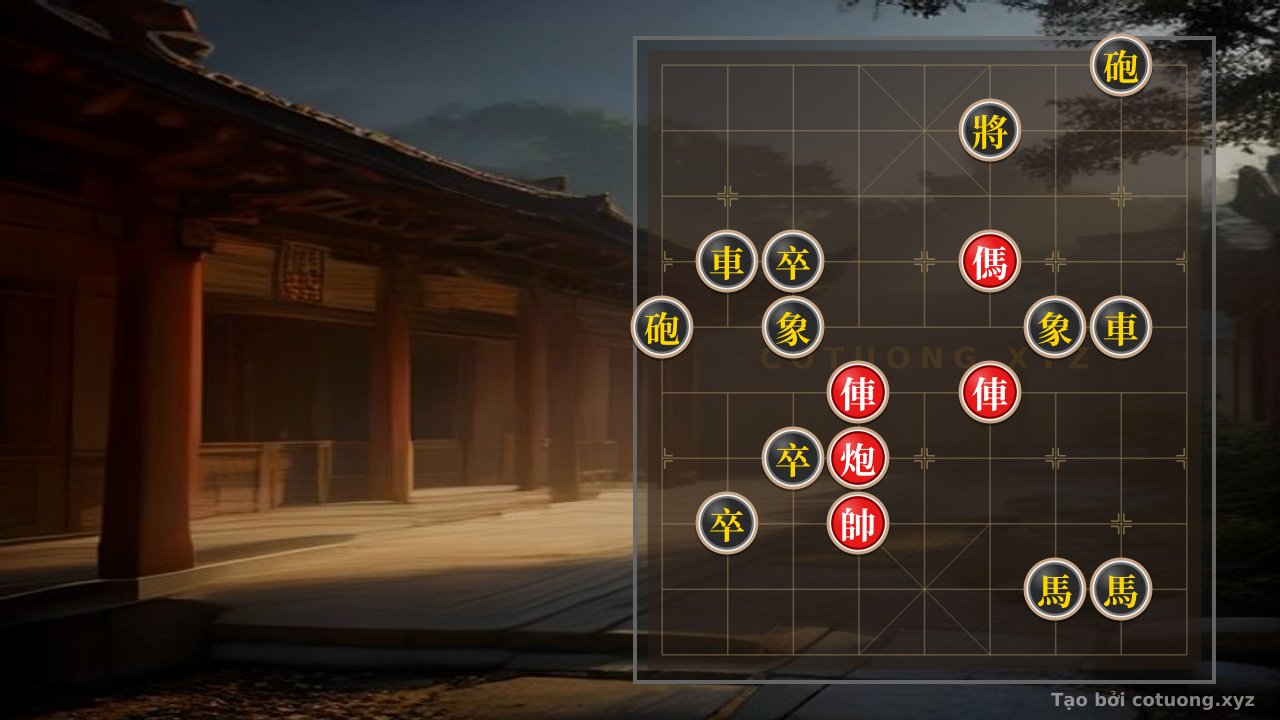 Thế cờ: Darkness and Light: The Legendary Battle Between 2 Red Chariots, a Cannon, and a Horse Against the Black Army in Chinese Chess — Cờ Tướng Online