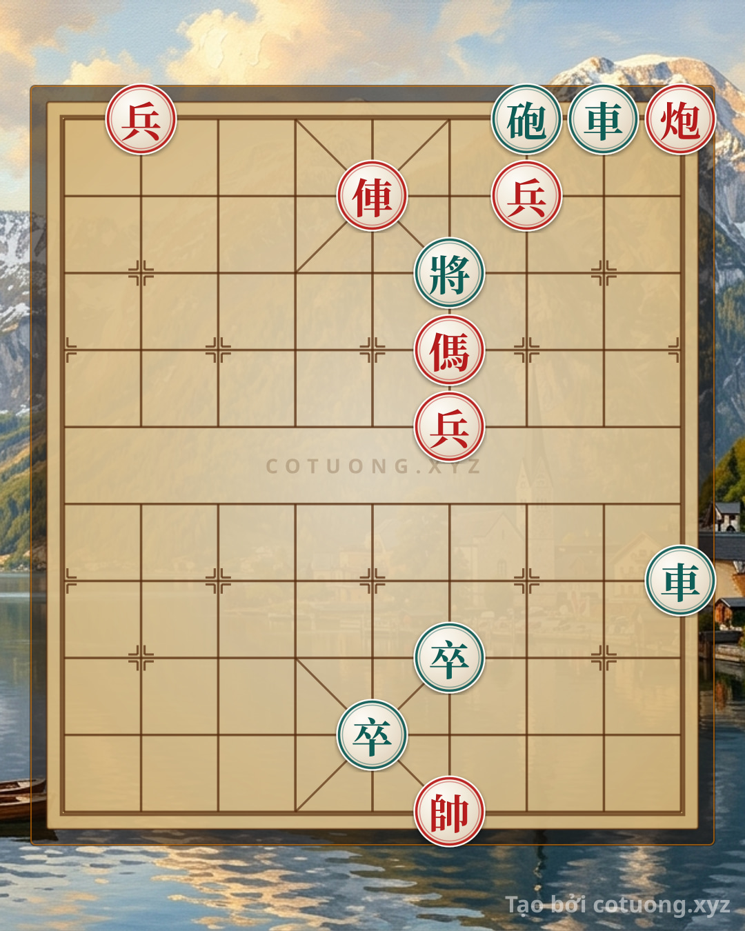 Thế cờ: Xiangqi Strategy: Red General Crushes Black in 10 Moves — Cờ Tướng Online